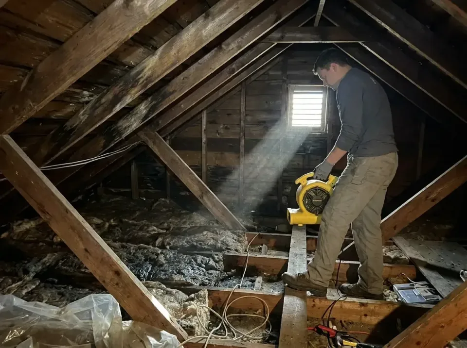 attic-water-damage-drying-proc-007 — frequently asked questions, Emergency Water Extraction & 24/7 Flood Response in Blasdel…